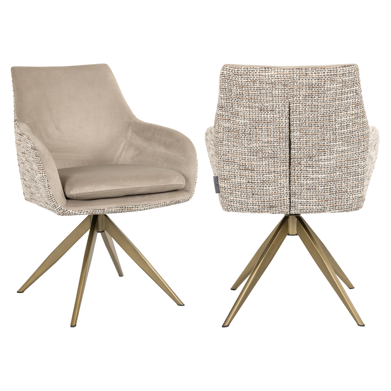 Richmond Interiors Eetkamerstoel Lisonne trendy nature swivel