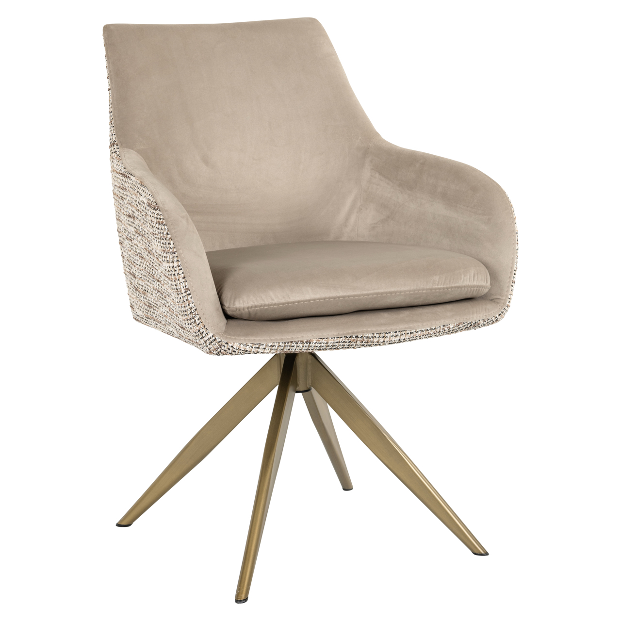 Richmond Interiors Eetkamerstoel Lisonne trendy nature swivel