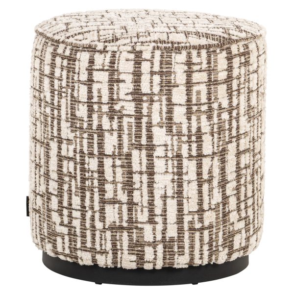 Richmond Interiors Poef & Voetenbank Lexie cream 45Ø