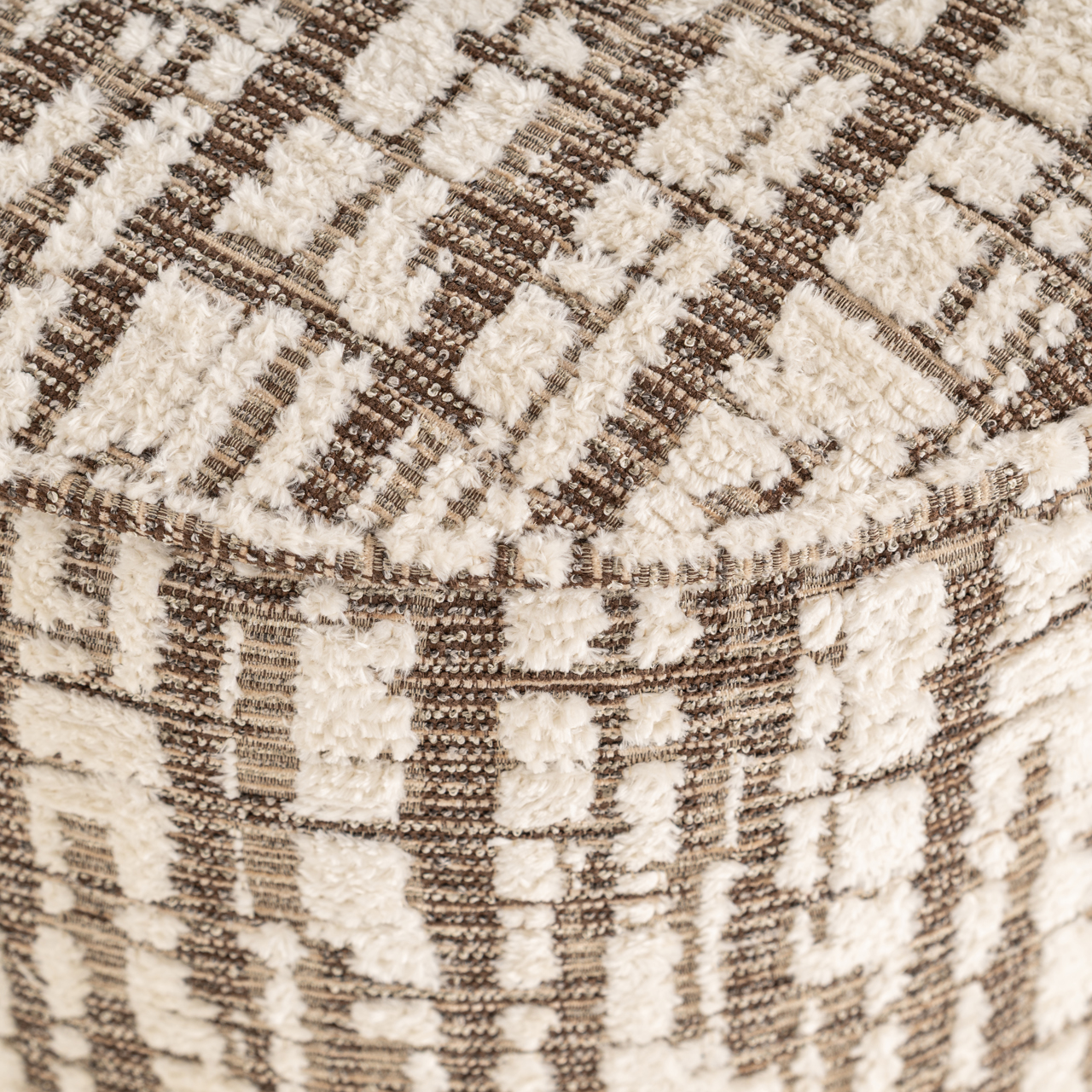 Richmond Interiors Poef & Voetenbank Lexie cream 45Ø