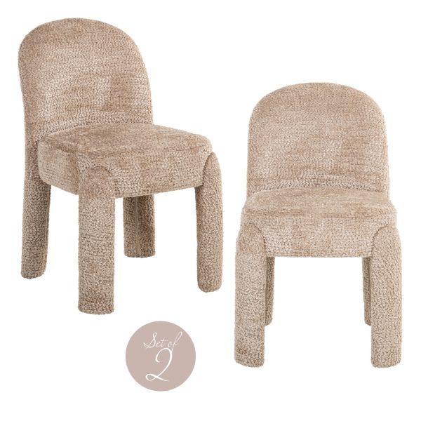 Richmond Interiors Eetkamerstoel Brandi lovely beige (Set of 2)