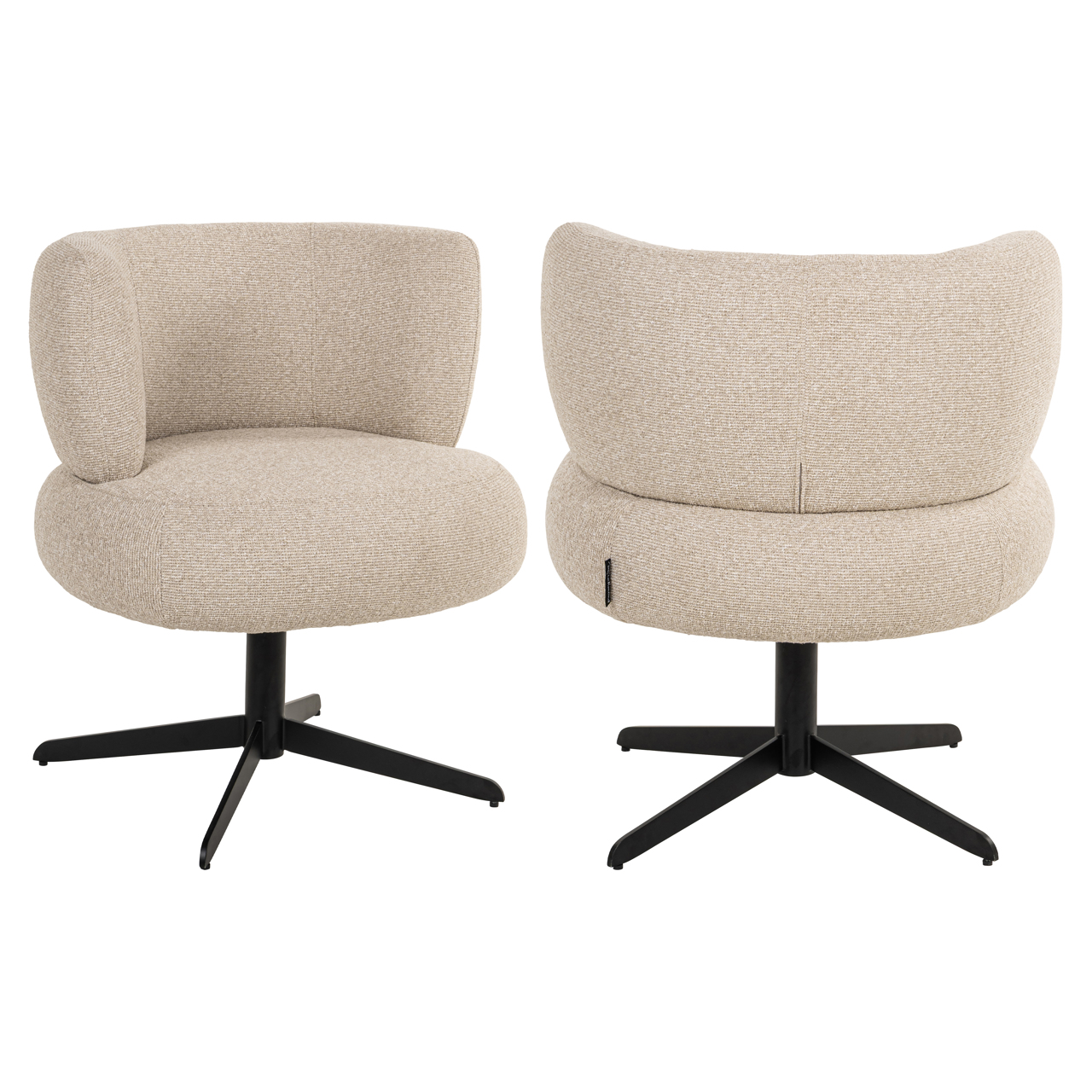 Richmond Interiors Eetkamerstoel Alexis biscotti swivel