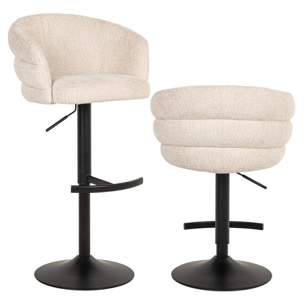 Richmond Interiors Barstoel Nikki niagara beige swivel fire retardant