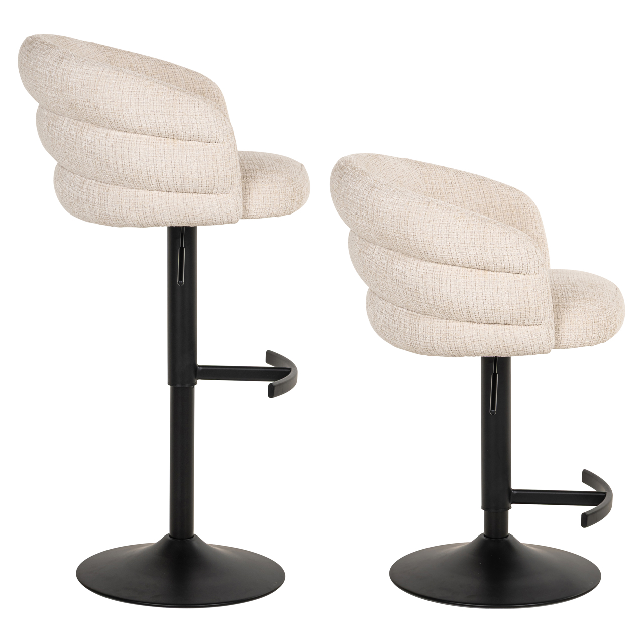 Richmond Interiors Barstoel Nikki niagara beige swivel fire retardant