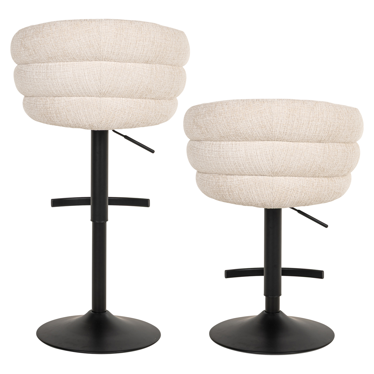 Richmond Interiors Barstoel Nikki niagara beige swivel fire retardant