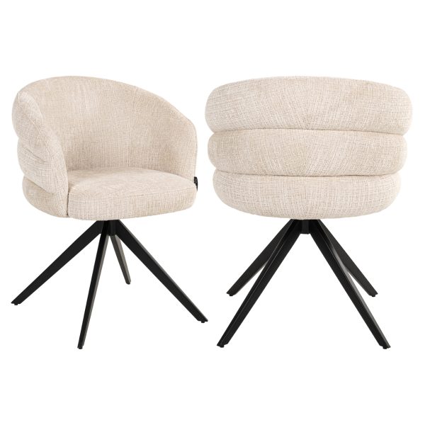 Richmond Interiors Eetkamerstoel Serenity niagara beige swivel fire retardant