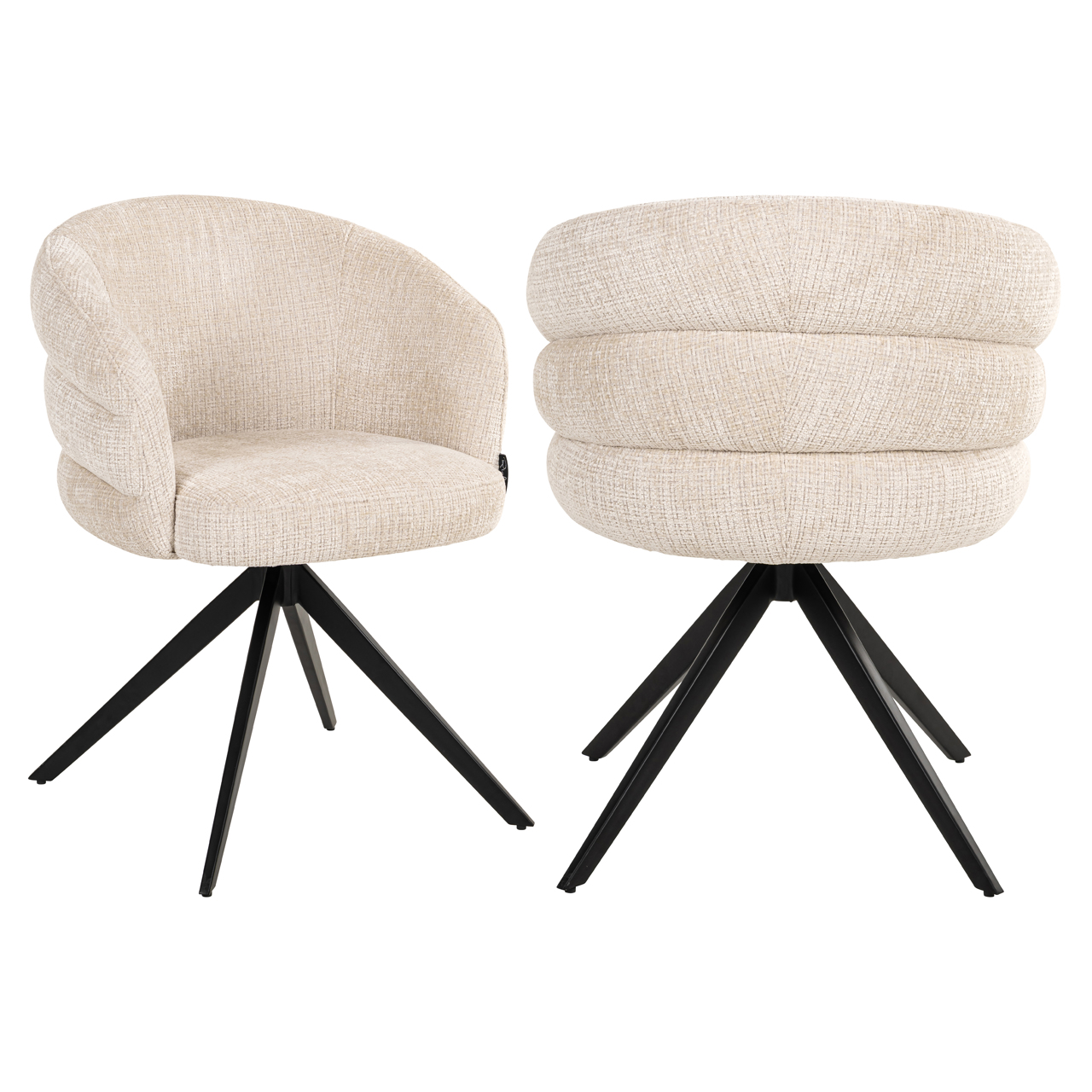 Richmond Interiors Eetkamerstoel Serenity niagara beige swivel fire retardant