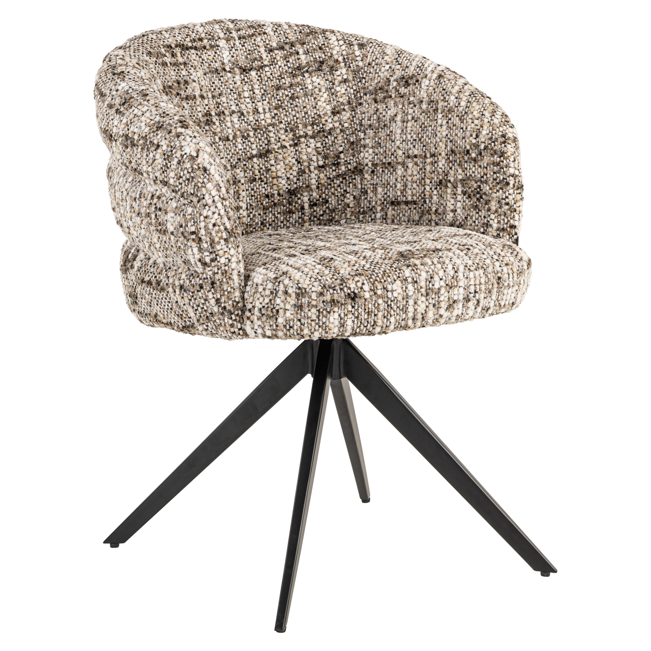 Richmond Interiors Eetkamerstoel Serenity brown omara swivel fire retardant