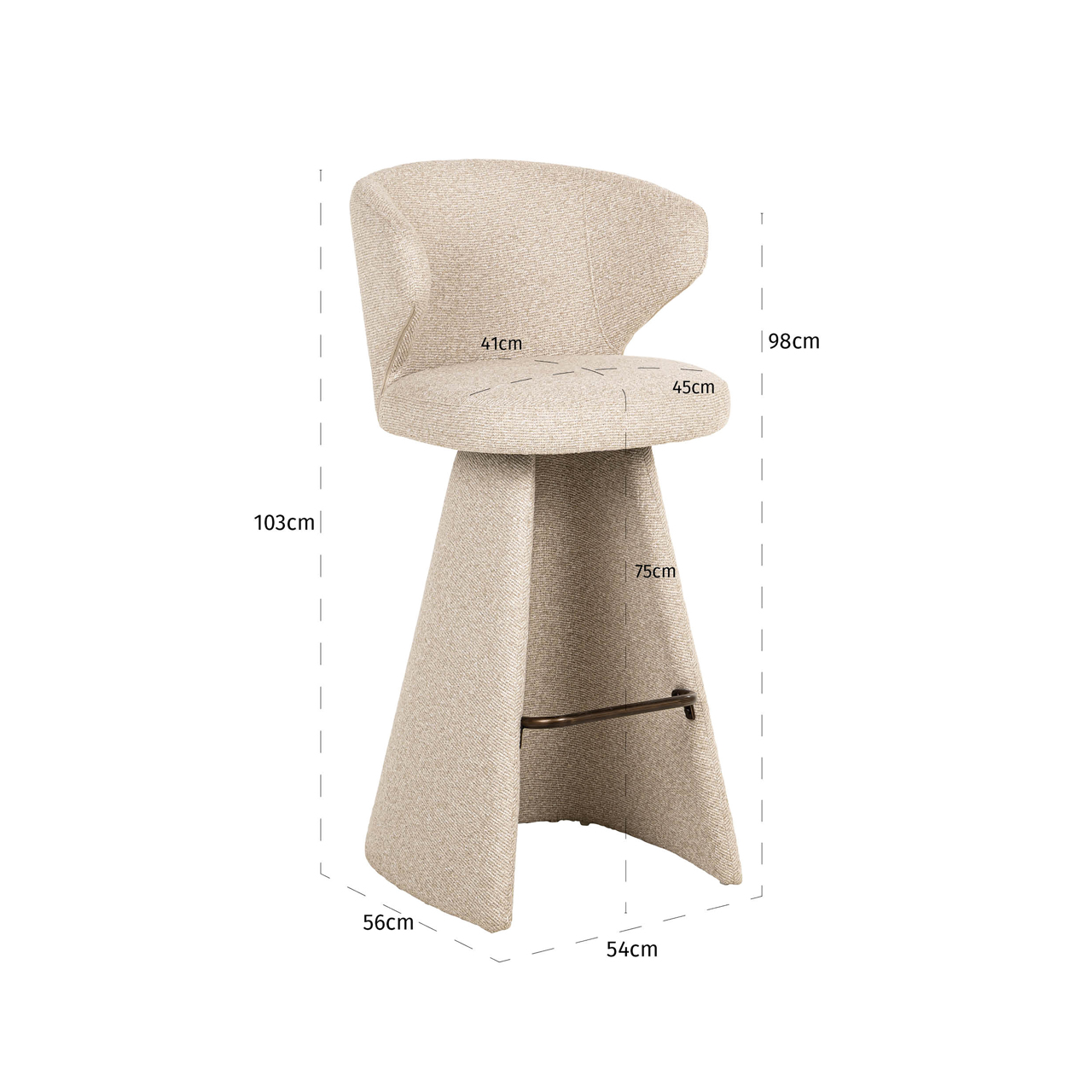 Richmond Interiors Barstoel Gatsbi biscotti