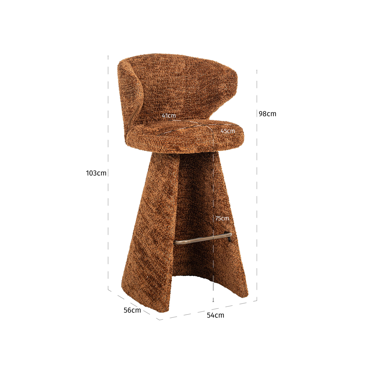 Richmond Interiors Barstoel Gatsbi lovely cinnamon