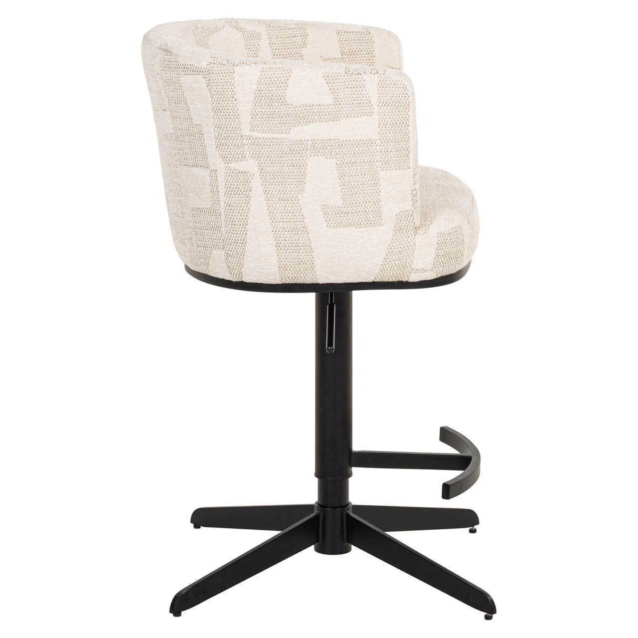 Richmond Interiors Barstoel Cheyenne beige graffic swivel