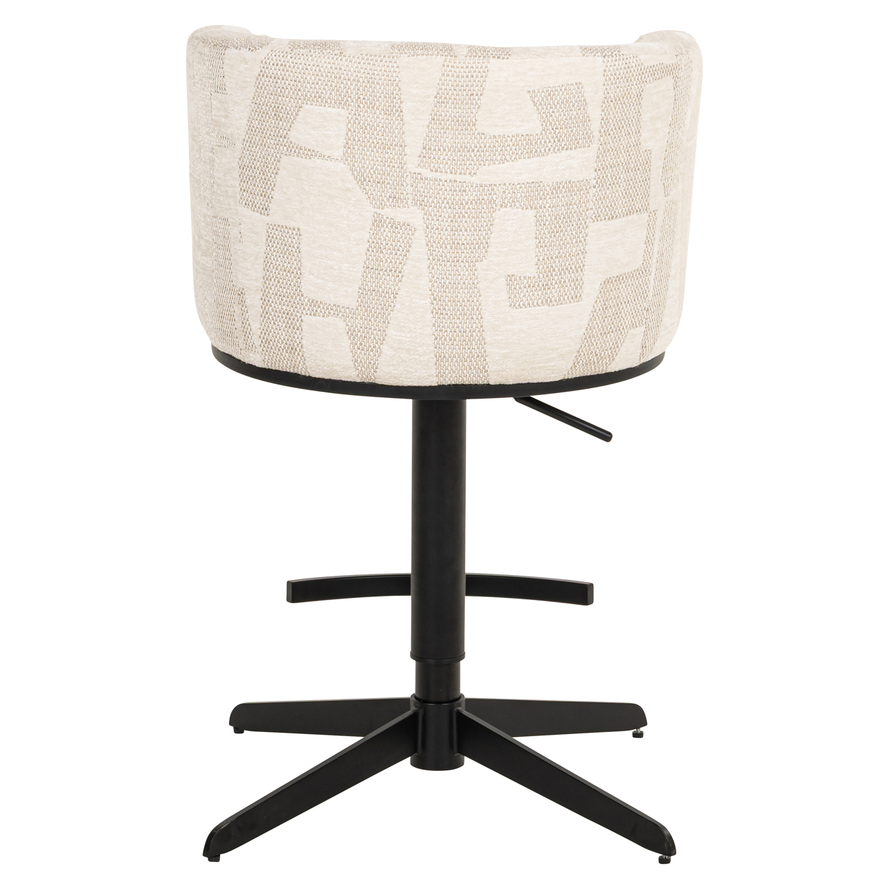 Richmond Interiors Barstoel Cheyenne beige graffic swivel