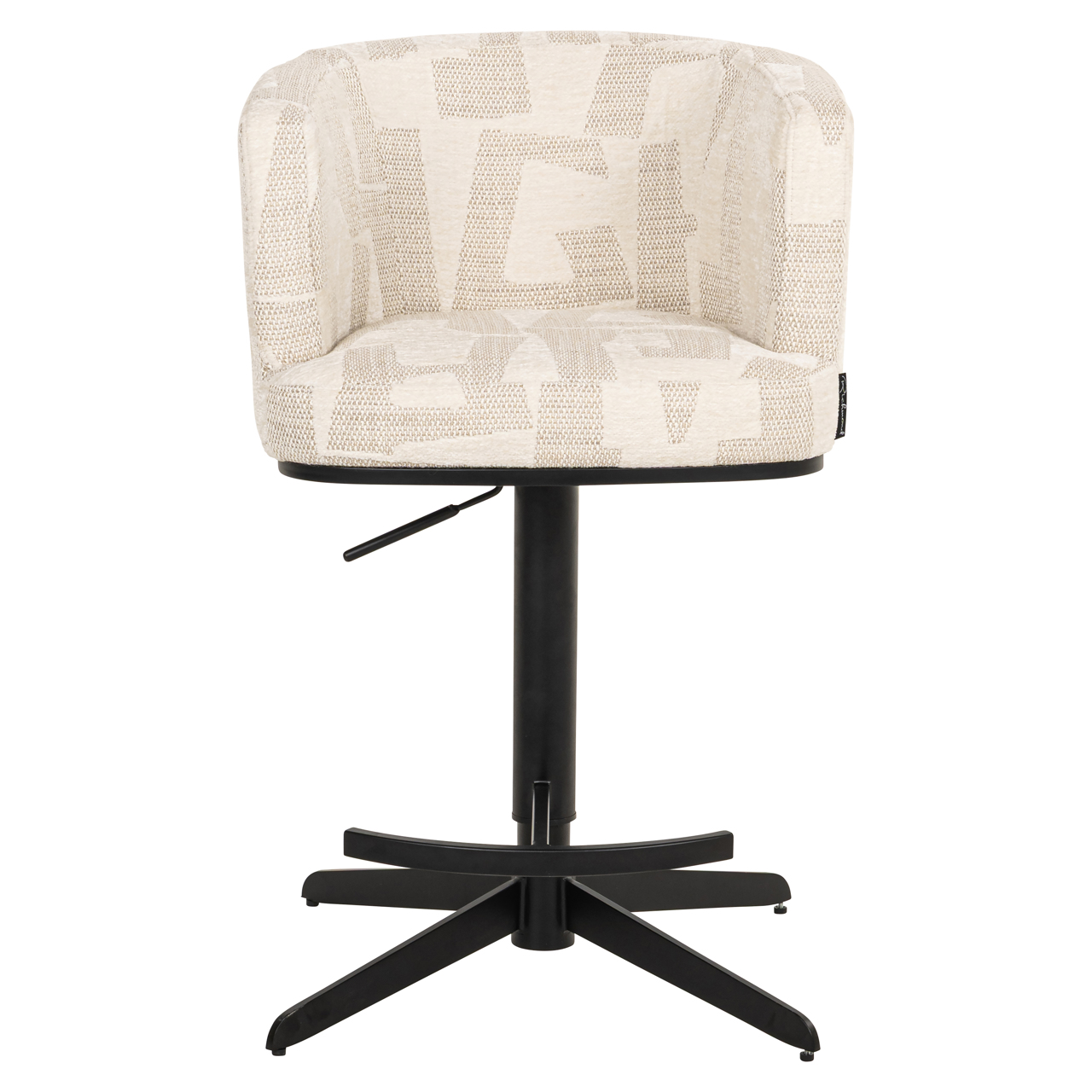 Richmond Interiors Barstoel Cheyenne beige graffic swivel