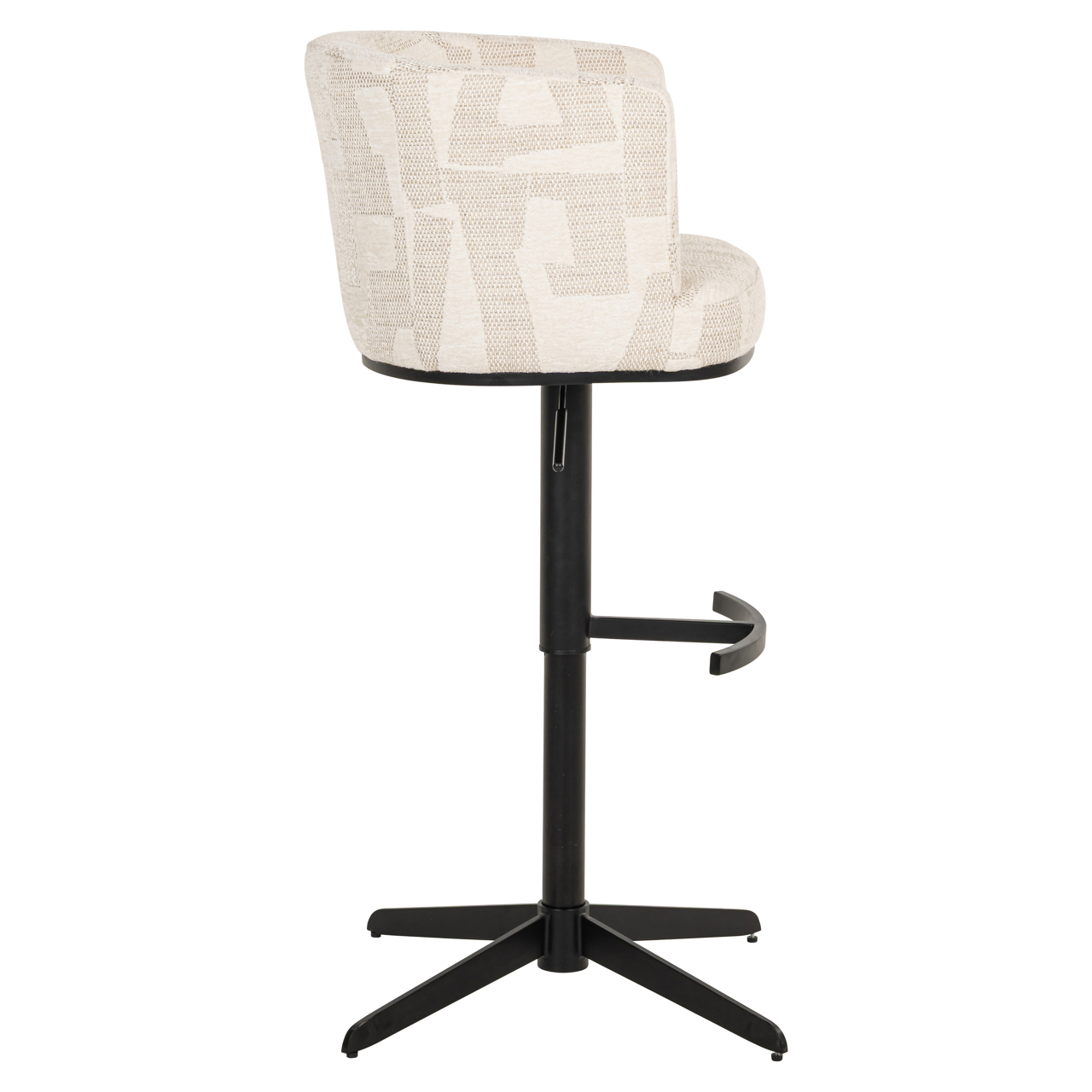 Richmond Interiors Barstoel Cheyenne beige graffic swivel
