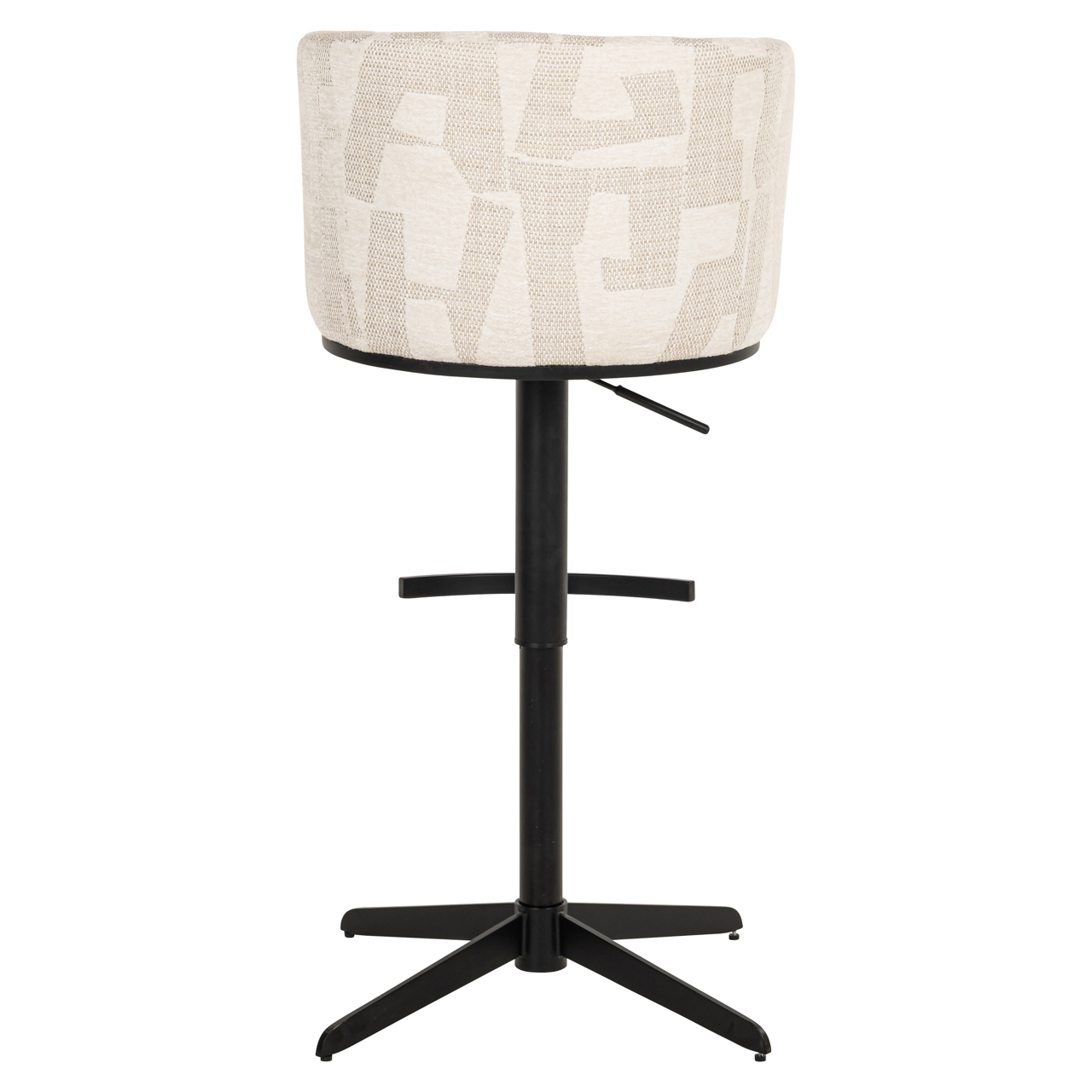 Richmond Interiors Barstoel Cheyenne beige graffic swivel