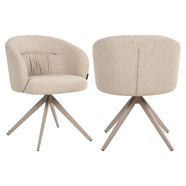 Richmond Interiors Eetkamerstoel Olivia biscotti swivel