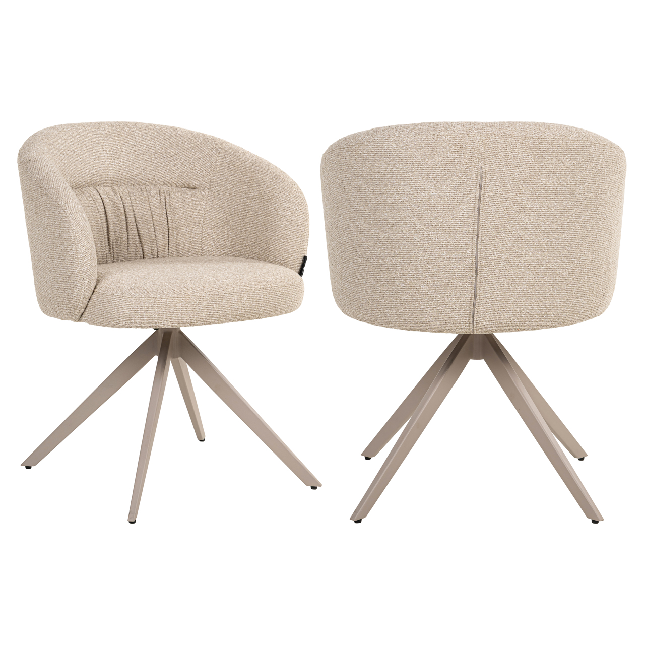 Richmond Interiors Eetkamerstoel Olivia biscotti swivel