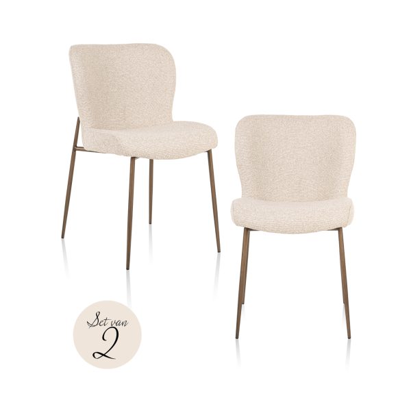 Richmond Interiors Eetkamerstoel Odarby biscotti (Set of 2)