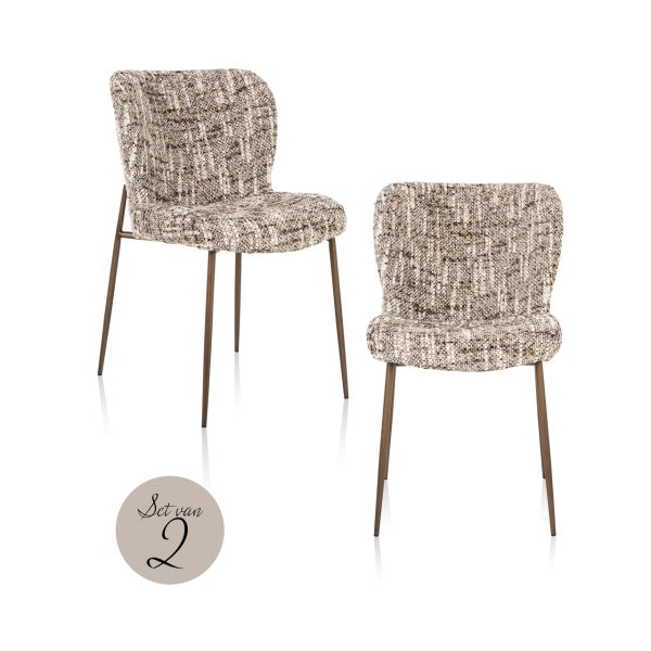 Richmond Interiors Eetkamerstoel Odarby brown omara (Set of 2)