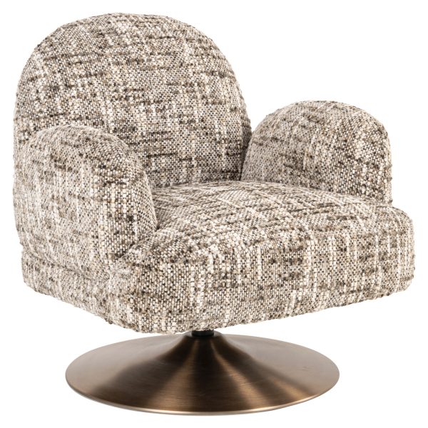 Richmond Interiors Lounge stoel Kagney brown omara swivel