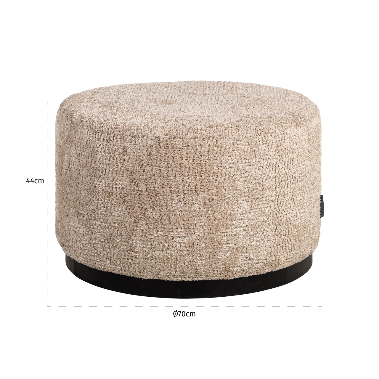 Richmond Interiors Poef & Voetenbank Kindal customized 70Ø