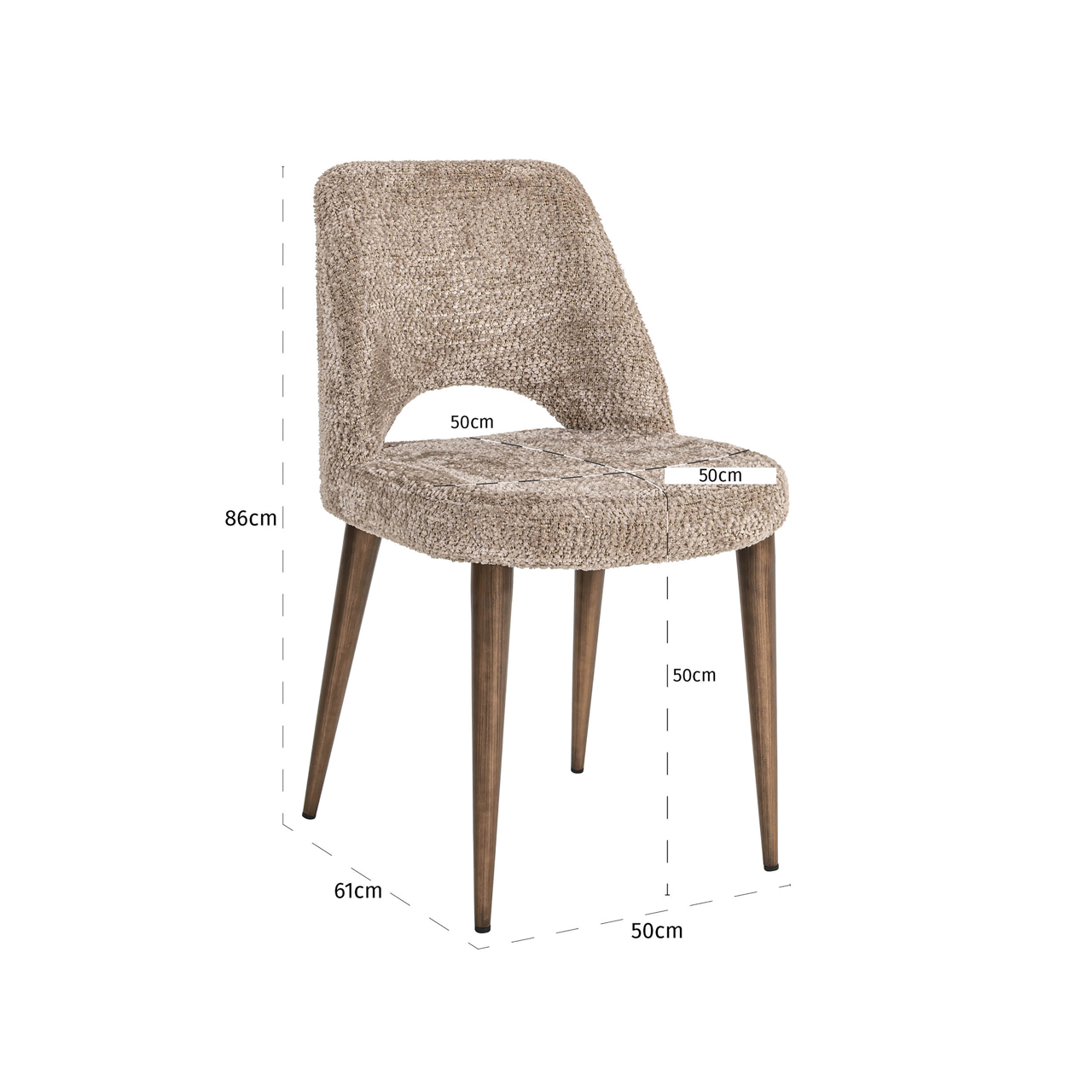 Richmond Interiors Eetkamerstoel Delphine lovely nature fire retardant (Set of 2)