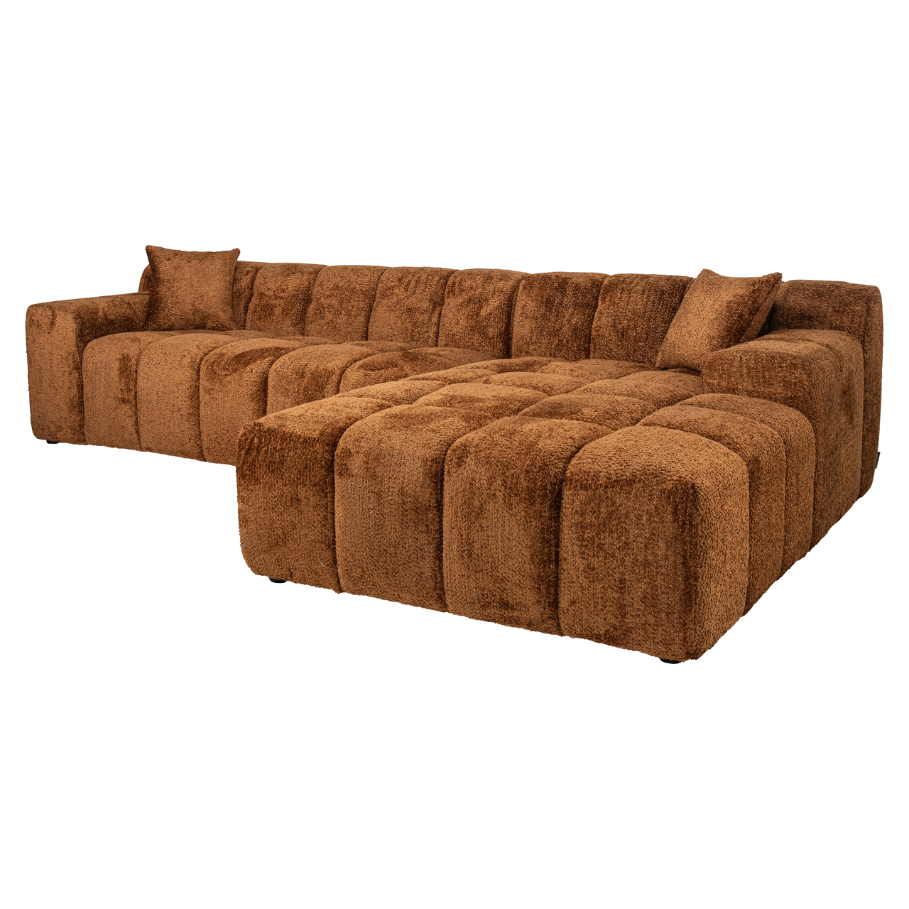 Richmond Interiors Bank Cube lovely cinnamon 3-seater + lounge right