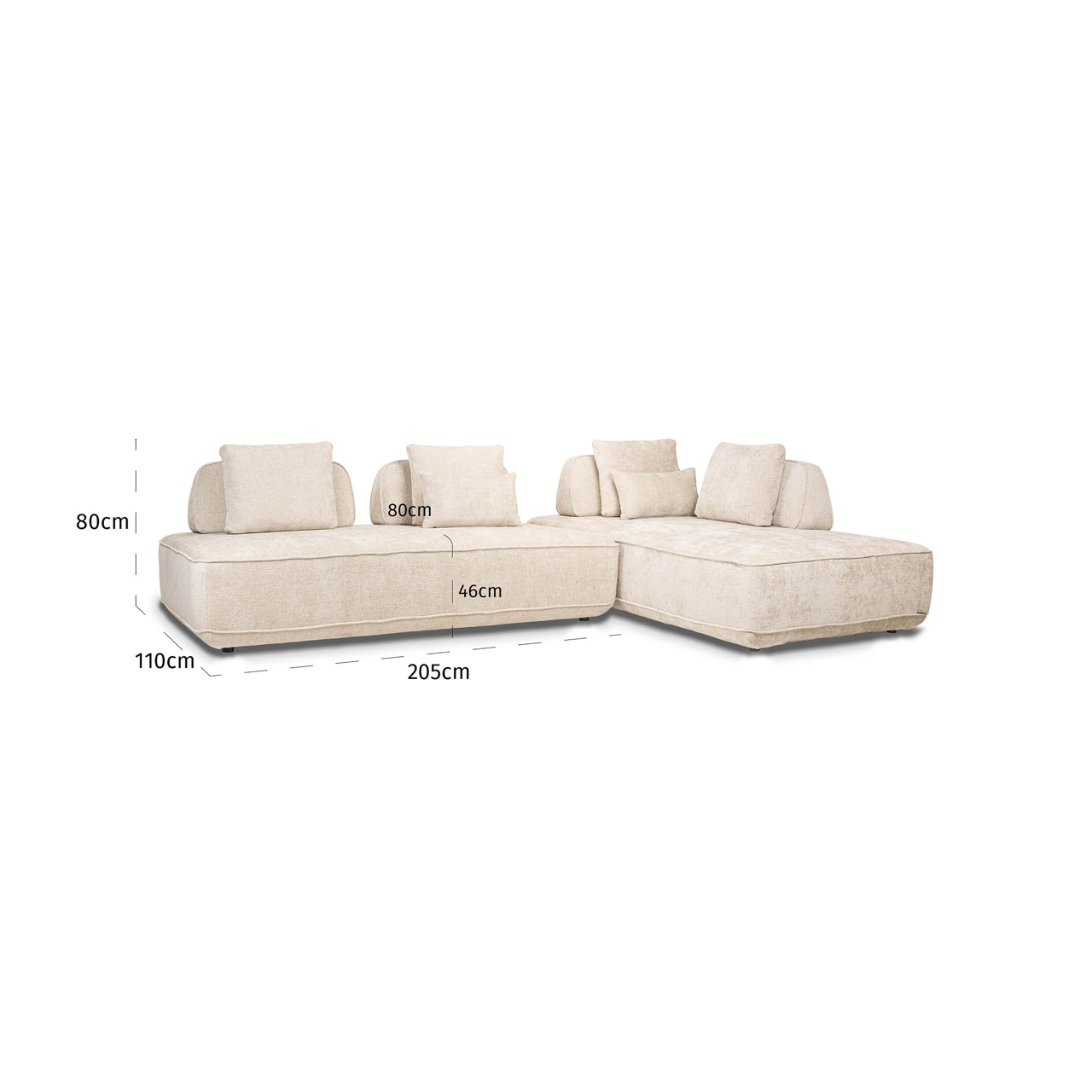 Richmond Interiors Bank Tudor natural boldweave 2,5-seater movable backrest