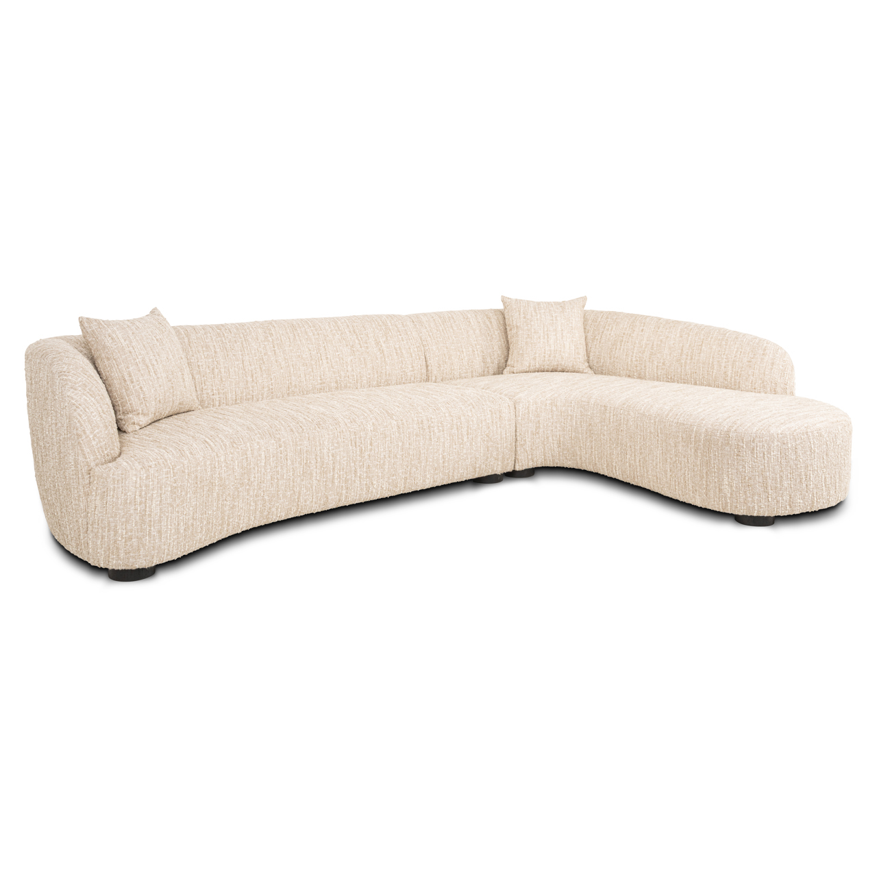 Richmond Interiors Bank Pandora beige angora lounge right