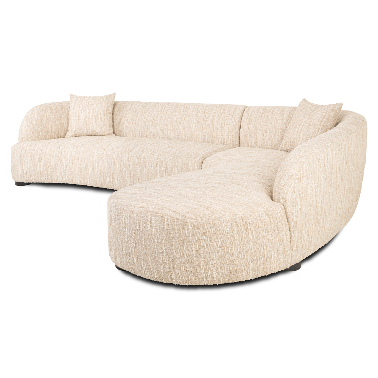 Richmond Interiors Bank Pandora beige angora lounge right