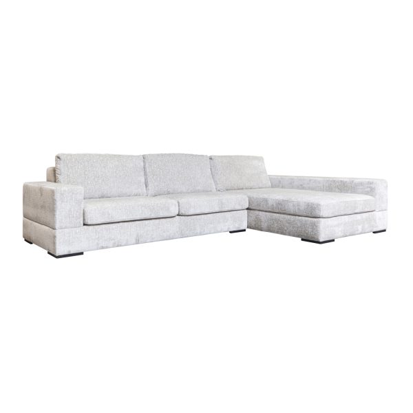 Richmond Interiors Bank Pasha pearl island 3-seater + lounge right fully upholstered