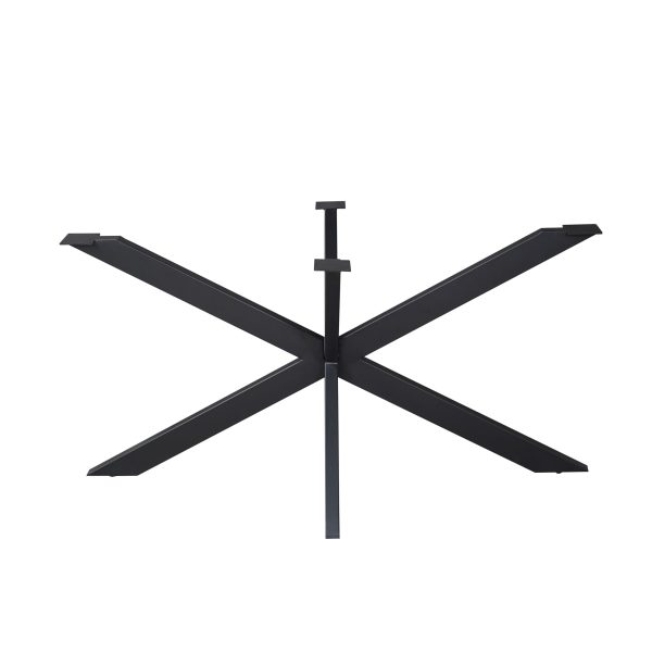 Starfurn Matrixpoot Zwart Ovaal/Rechthoek 140 cm Koker 4x8 cm