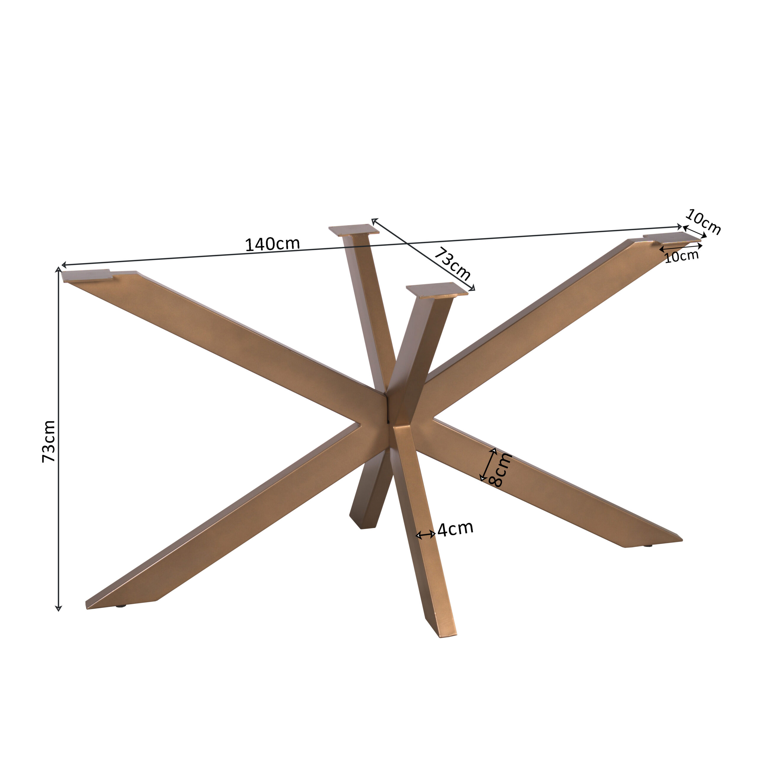 Starfurn Matrixpoot Brons Ovaal/Rechthoek 140 cm Koker 4x8 cm