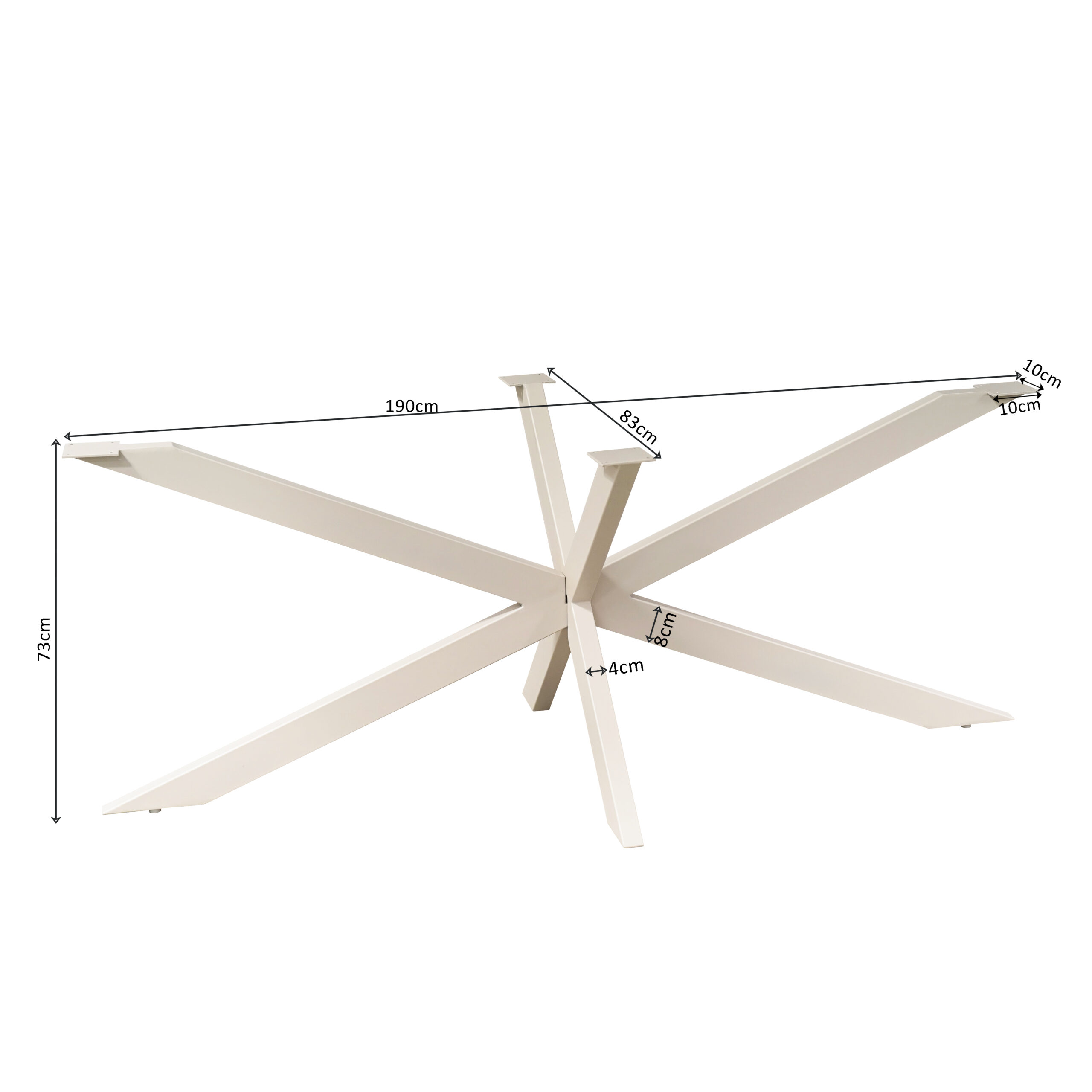 Starfurn Matrixpoot Zand Ovaal/Rechthoek 190 cm Koker 4x8 cm