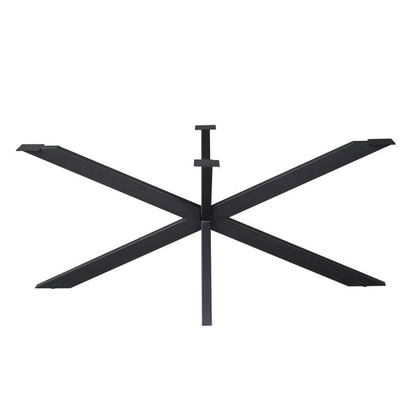 Starfurn Matrixpoot Zwart Ovaal/Rechthoek 190 cm Koker 4x8 cm