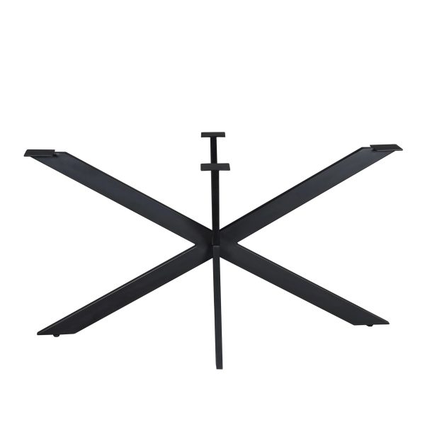 Starfurn Matrixpoot Zwart Ovaal/Rechthoek 140 cm Koker 2,5x7,5 cm