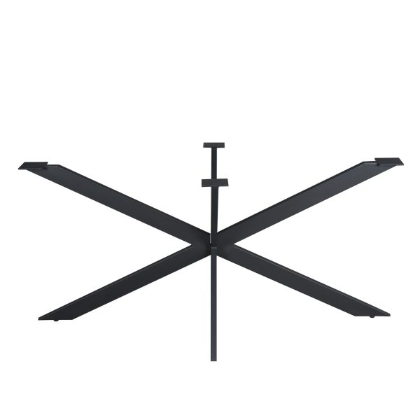 Starfurn Matrixpoot Zwart Ovaal/Rechthoek 160 cm Koker 2,5x7,5 cm