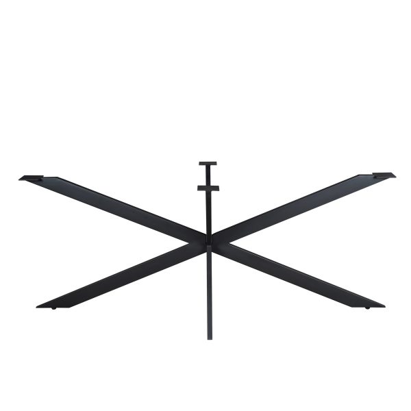 Starfurn Matrixpoot Zwart Ovaal/Rechthoek 190 cm Koker 2,5x7,5 cm