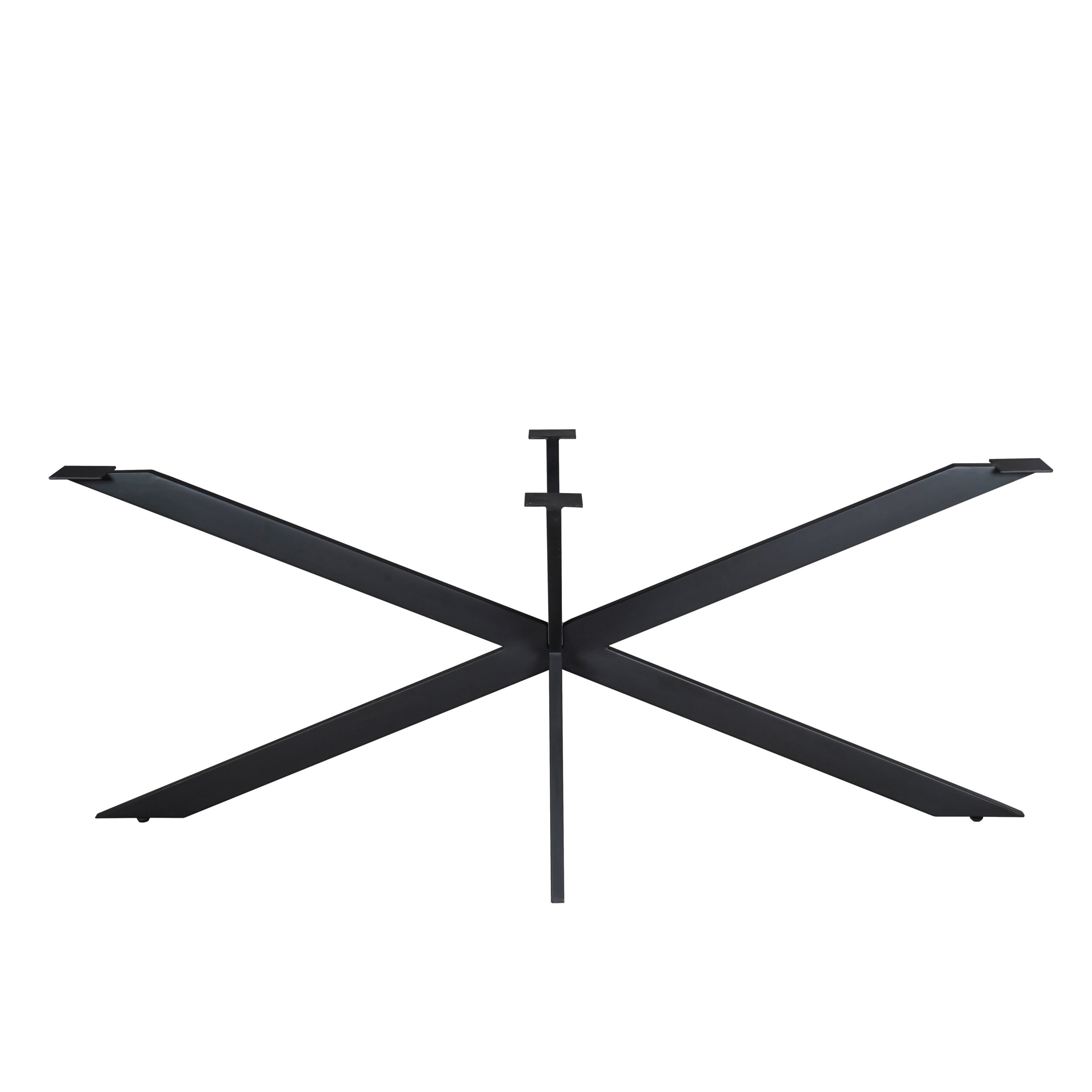 Starfurn Matrixpoot Zwart Ovaal/Rechthoek 190 cm Koker 2,5x7,5 cm