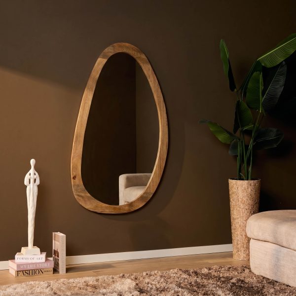 Starfurn Organische spiegel Lou Naturel Mangohout 60 cm