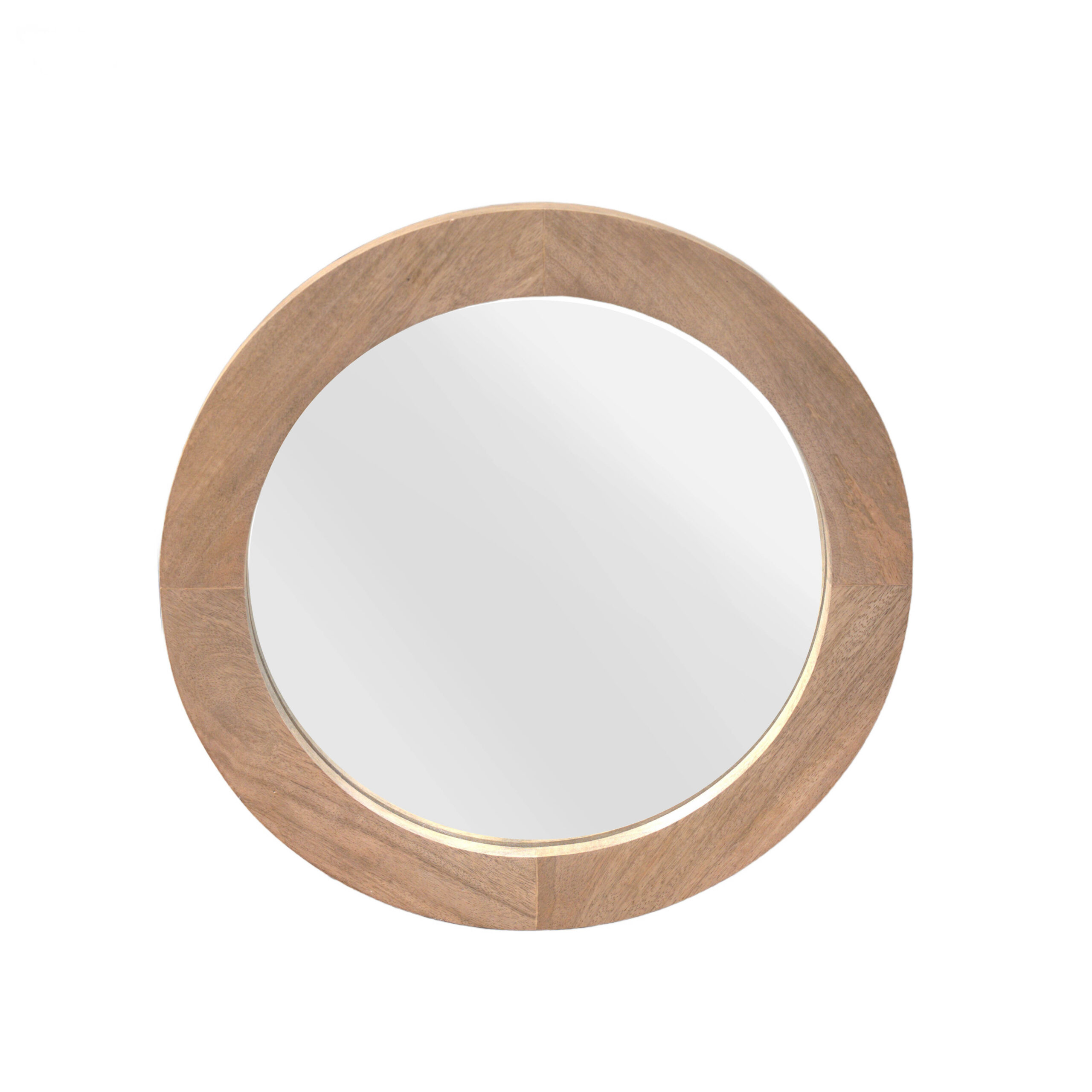 Starfurn Ronde spiegel Dide Naturel Mangohout 40 cm