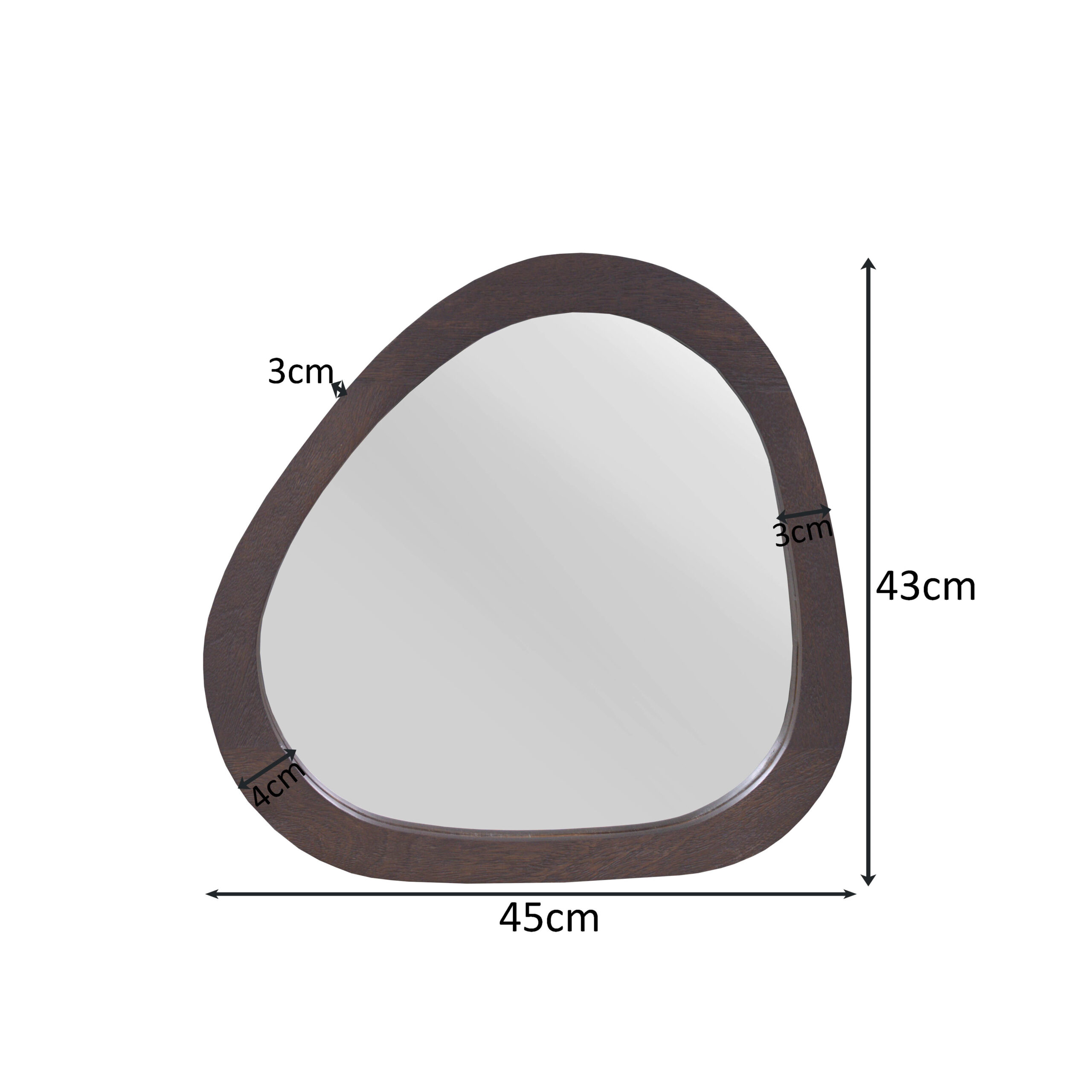 Starfurn Organische spiegel Lou Bruin Mangohout 43 cm