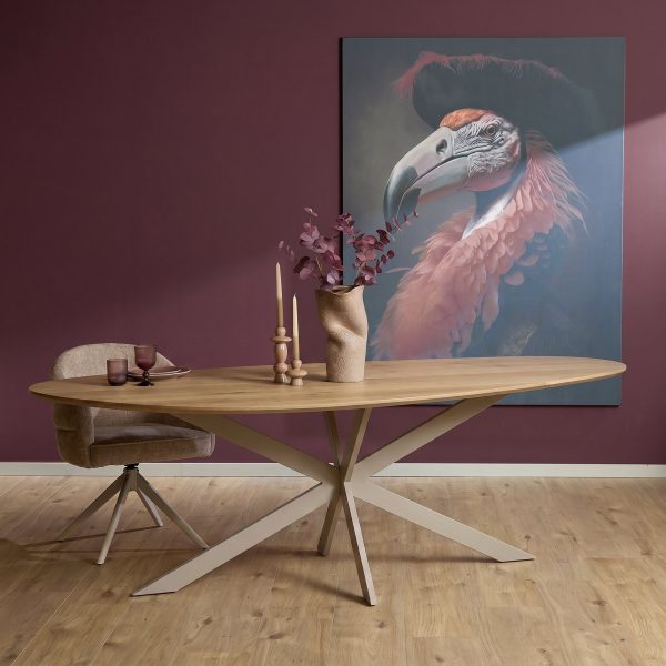 Starfurn Organische eettafel Cloud Naturel Poot Zand Eikenhout 280 cm