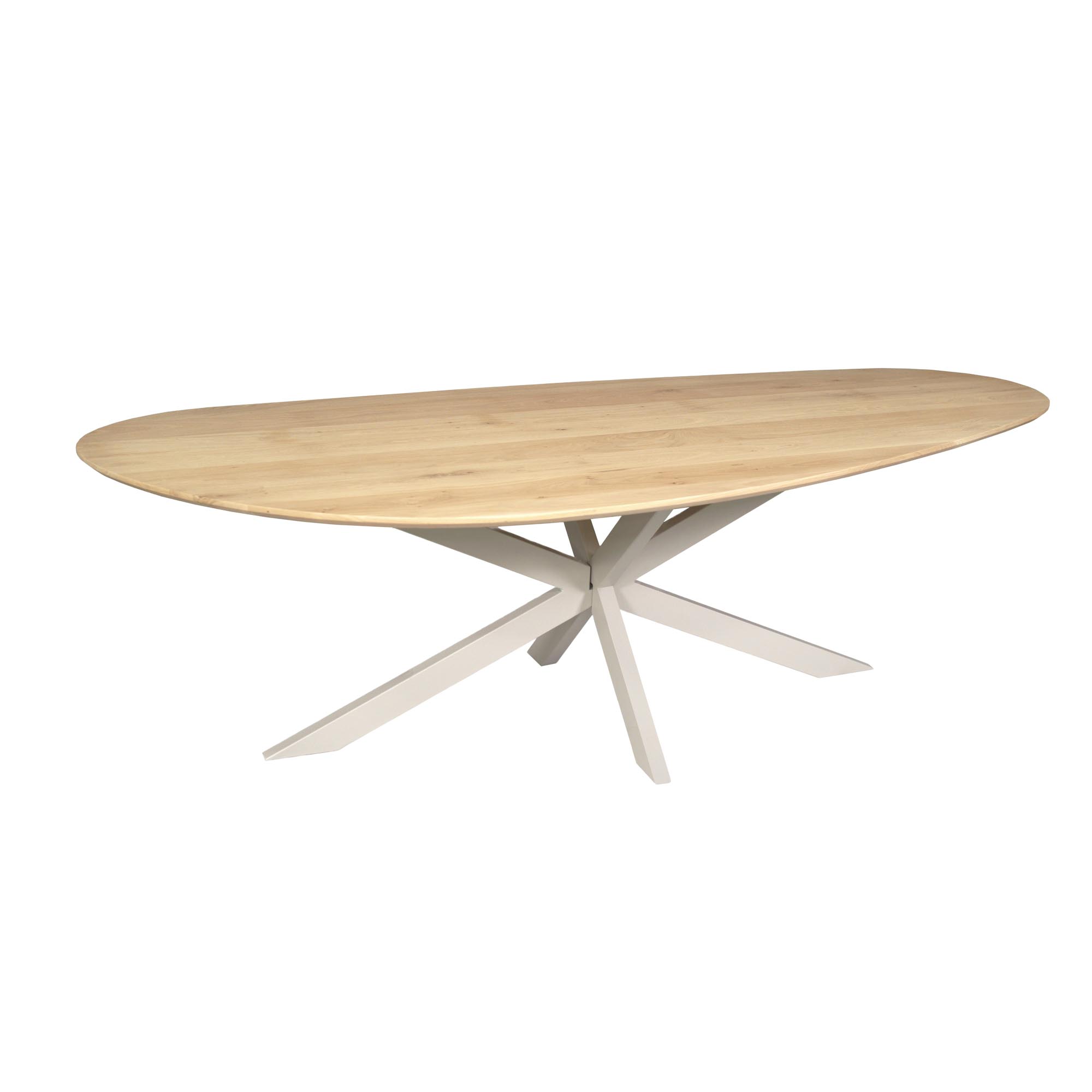 Starfurn Organische eettafel Cloud Naturel Poot Zand Eikenhout 210 cm