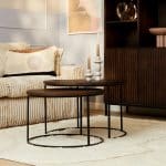 Starfurn Salontafel set Madison Bruin Mangohout 70 cm