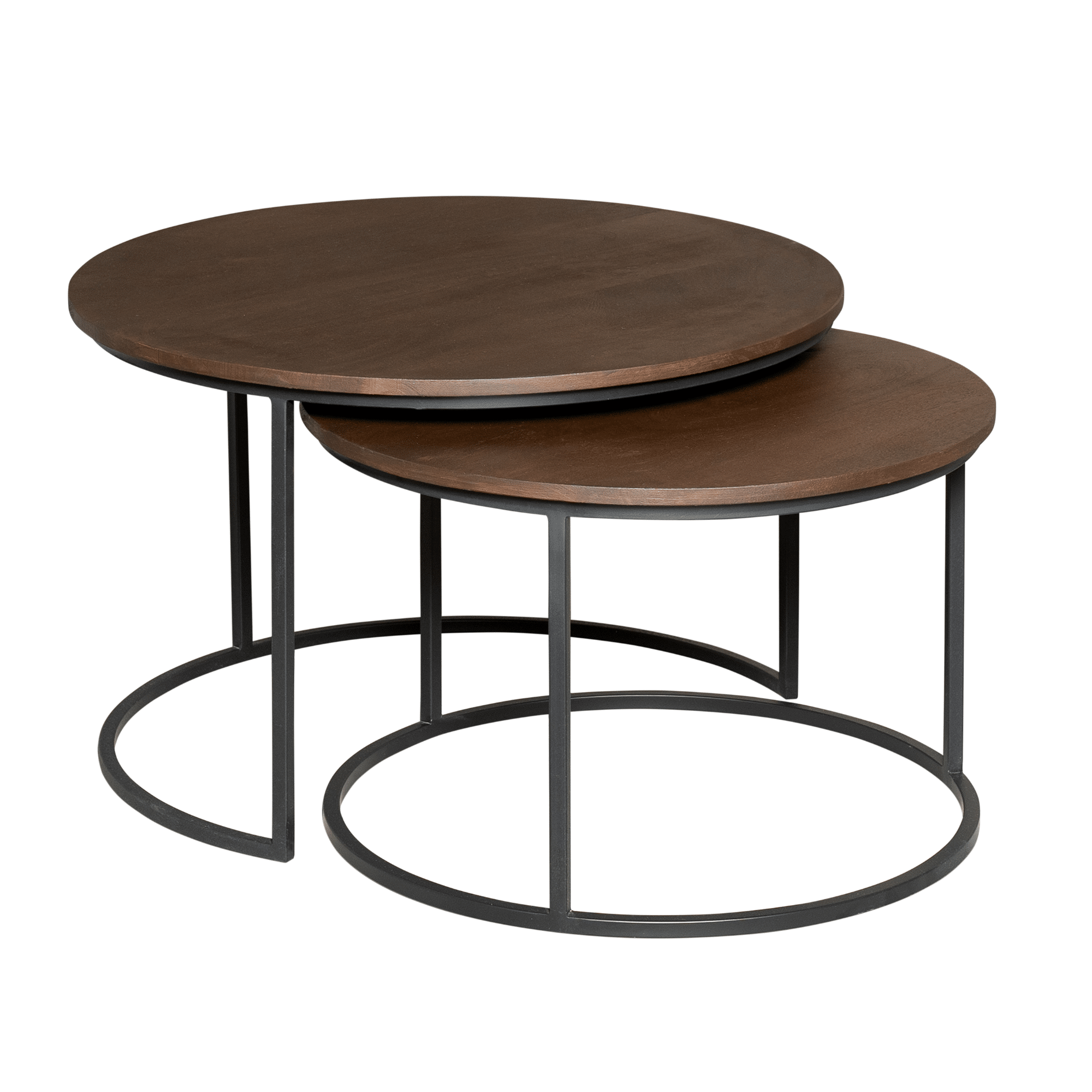 Starfurn Salontafel set Madison Bruin Mangohout 70 cm