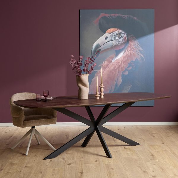 Starfurn Deens ovale eettafel Ferris Bruin Eikenhout 280 cm