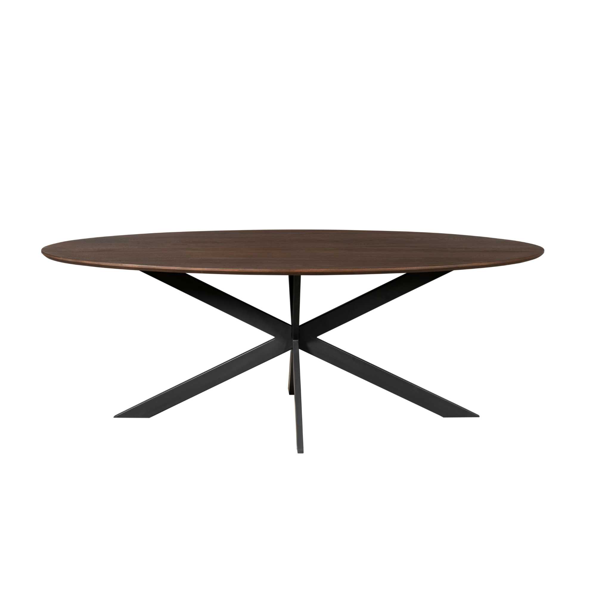 Starfurn Ovale eettafel Ferris Bruin Eikenhout 280 cm