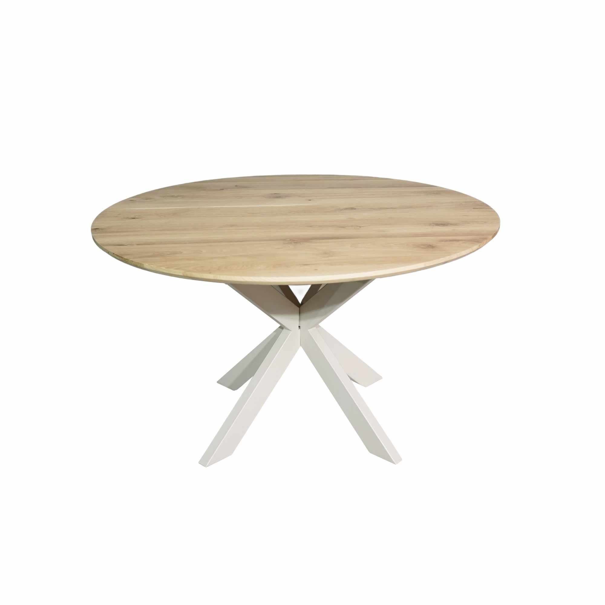 Starfurn Ronde eettafel Ferris Naturel Poot Zand Eikenhout 130 cm