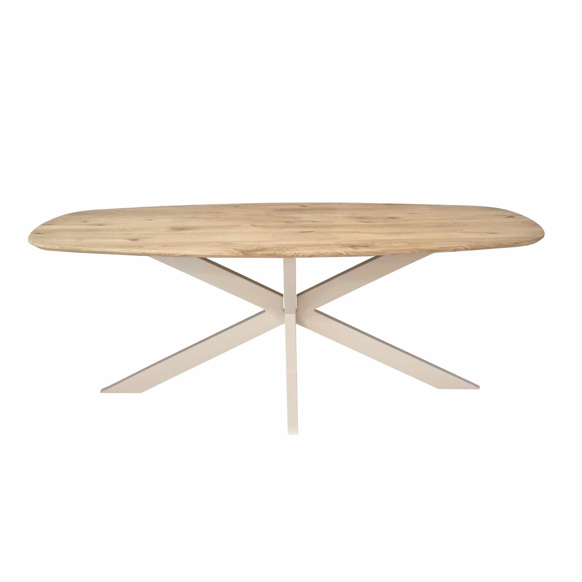 Starfurn Deens ovale eettafel Ferris Naturel Poot Zand Eikenhout 200 cm